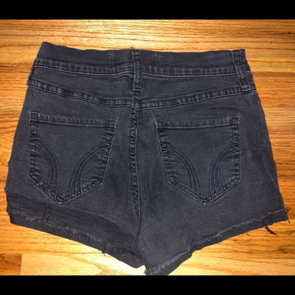 hollister black denim shorts size 1 (25) - Picture 2 of 2